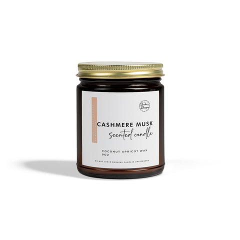 Cashmere Musk Scented Candles | Coconut Apricot Wax (4oz, 9oz)