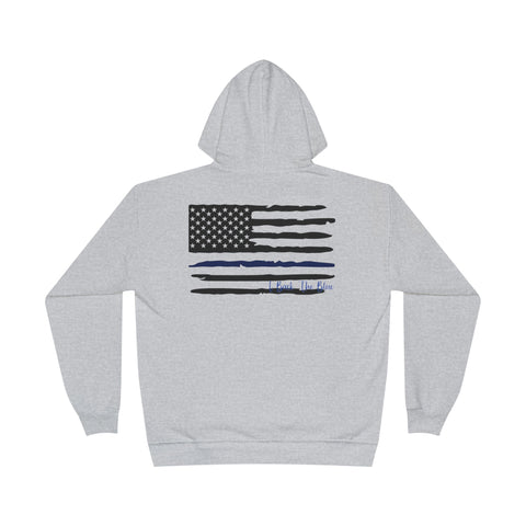 Hoodie Sweatshirt - Thin Blue Line - I Back The Blue