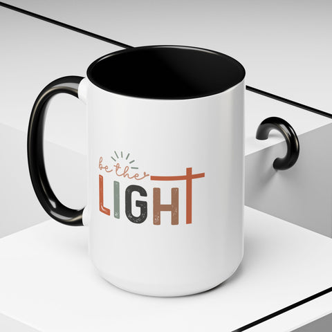 Matthew 5:14-16 "Be The Light" Accent Coffee Mug - Inspirational 11/15oz