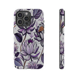 Purple Lotus Tough Case for Most Phones - Stylish & Durable