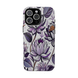 Purple Lotus Tough Case for Most Phones - Stylish & Durable