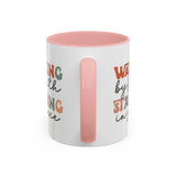 Inspirational Coffee Mug - Romans 5:2-3 Walking by Faith, Standing in Grace