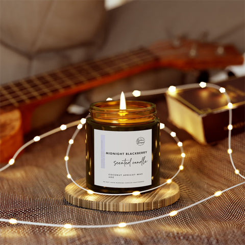 Midnight Blackberry Scented Candle |  Coconut Apricot Wax (4oz, 9oz)