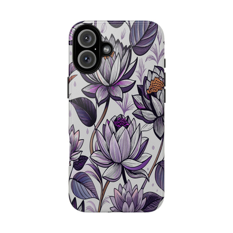 Purple Lotus Tough Case for Most Phones - Stylish & Durable