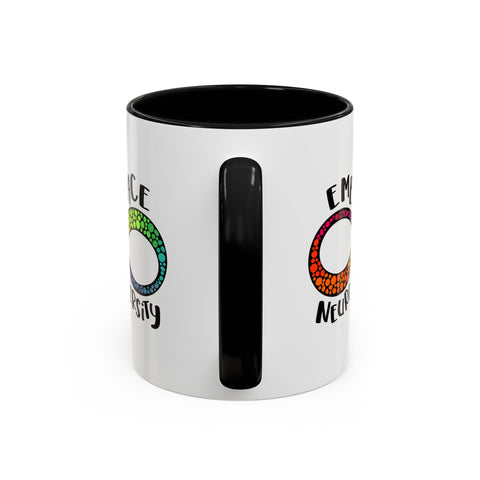 Embrace Neurodiversity Accent Coffee Mug - Colorful Design for Awareness