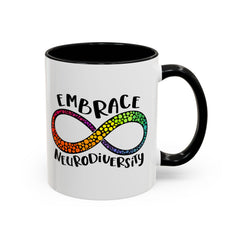 Embrace Neurodiversity Accent Coffee Mug - Colorful Design for Awareness