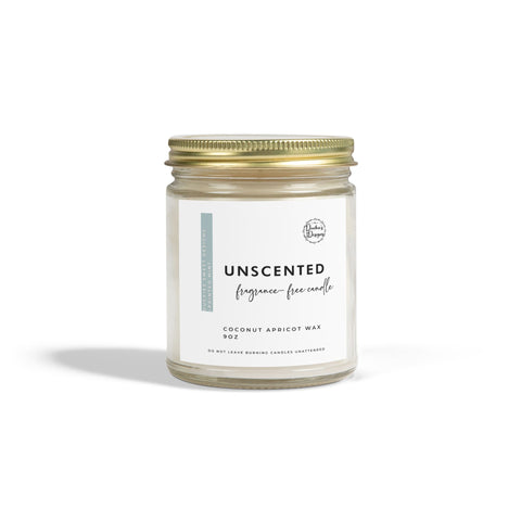 Unscented Apricot Wax Candle | Eco-Friendly, Non-Toxic (4oz, 9oz)