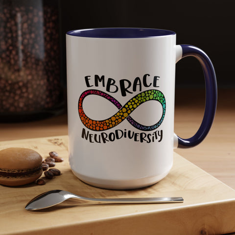 Embrace Neurodiversity Accent Coffee Mug - Colorful Design for Awareness