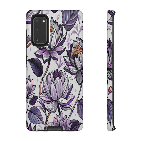 Purple Lotus Tough Case for Most Phones - Stylish & Durable