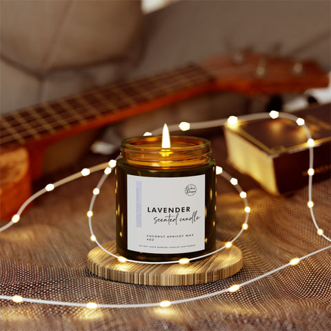 Lavender Scented Candles | Coconut Apricot Wax (4oz, 9oz)