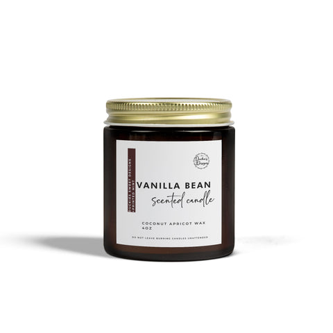 Vanilla Bean Scented Candles | Coconut Apricot Wax (4oz, 9oz)