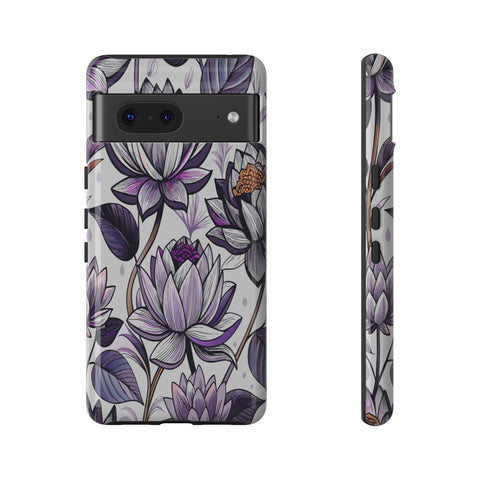 Purple Lotus Tough Case for Most Phones - Stylish & Durable