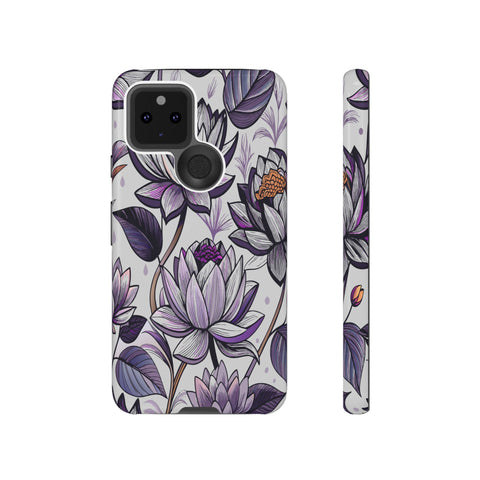 Purple Lotus Tough Case for Most Phones - Stylish & Durable