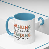 Inspirational Coffee Mug - Romans 5:2-3 Walking by Faith, Standing in Grace