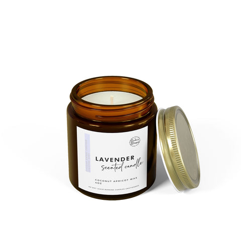 Lavender Scented Candles | Coconut Apricot Wax (4oz, 9oz)