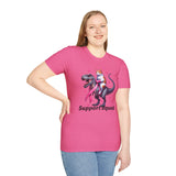 Support Squad T-Rex & Cat Breast Cancer Awareness T-Shirt