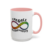 Embrace Neurodiversity Accent Coffee Mug - Colorful Design for Awareness