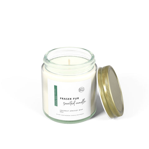 Fraser Fur Coconut Scented Candle | Coconut Apricot Wax (4oz, 9oz)