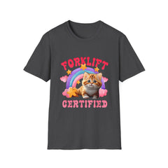 Cute Cat Forklift Certified Unisex Softstyle T-Shirt