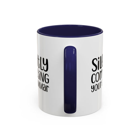 Mug Silently Correcting Your Grammar