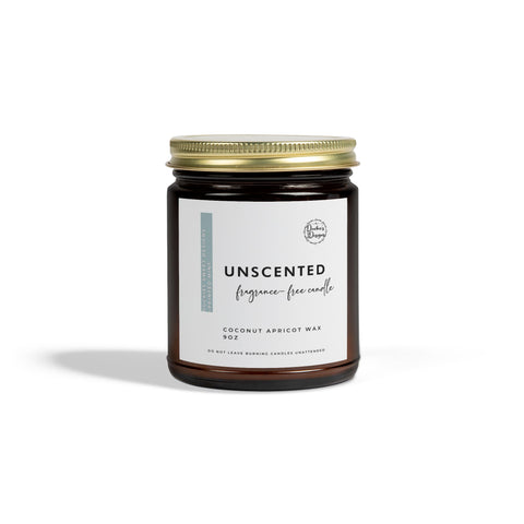 Unscented Apricot Wax Candle | Eco-Friendly, Non-Toxic (4oz, 9oz)