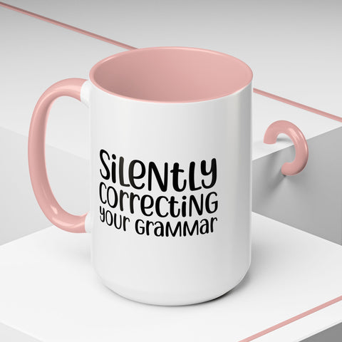 Mug Silently Correcting Your Grammar