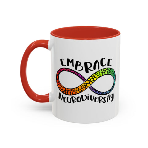 Embrace Neurodiversity Accent Coffee Mug - Colorful Design for Awareness