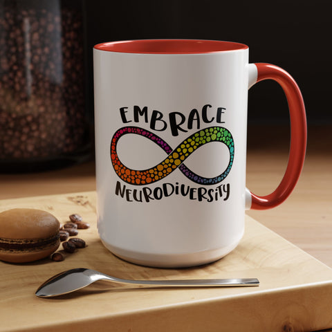 Embrace Neurodiversity Accent Coffee Mug - Colorful Design for Awareness