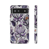 Purple Lotus Tough Case for Most Phones - Stylish & Durable