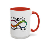 Embrace Neurodiversity Accent Coffee Mug - Colorful Design for Awareness