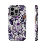 Purple Lotus Tough Case for Most Phones - Stylish & Durable