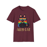 Ally Cat T-Shirt - support PRIDE