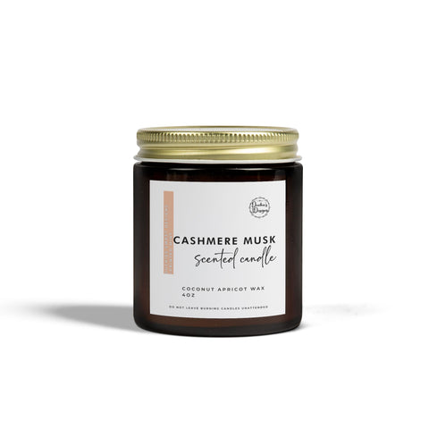 Cashmere Musk Scented Candles | Coconut Apricot Wax (4oz, 9oz)