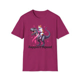 Support Squad T-Rex & Cat Breast Cancer Awareness T-Shirt