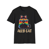 Ally Cat T-Shirt - support PRIDE