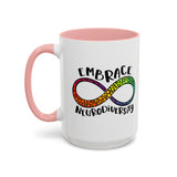 Embrace Neurodiversity Accent Coffee Mug - Colorful Design for Awareness