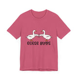 Funny Geese Fist Bumping Unisex Short Sleeve Tee