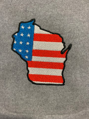 Wisconsin Patriotic Embroidered Patch